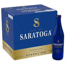 Load image into Gallery viewer, Saratoga Carbonated Sparkling Spring Water, 28 oz Glass Bottles (Pack of 12)
