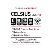 Load image into Gallery viewer, CELSIUS Sparkling Energy Drink, Wild Berry, 12oz (Pack of 12)

