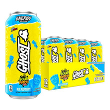 Load image into Gallery viewer, Ghost Energy Drink, Sour Patch Kids Blue Raspberry, 16oz (Pack of 12)
