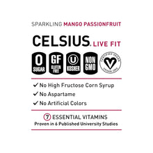 Load image into Gallery viewer, CELSIUS Sparkling Energy Drink, Mango Passionfruit 12oz (Pack of 12)
