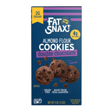 Load image into Gallery viewer, Fat Snax Almond Flour Cookies, Double Chocolate, 5oz (Pack of 6)
