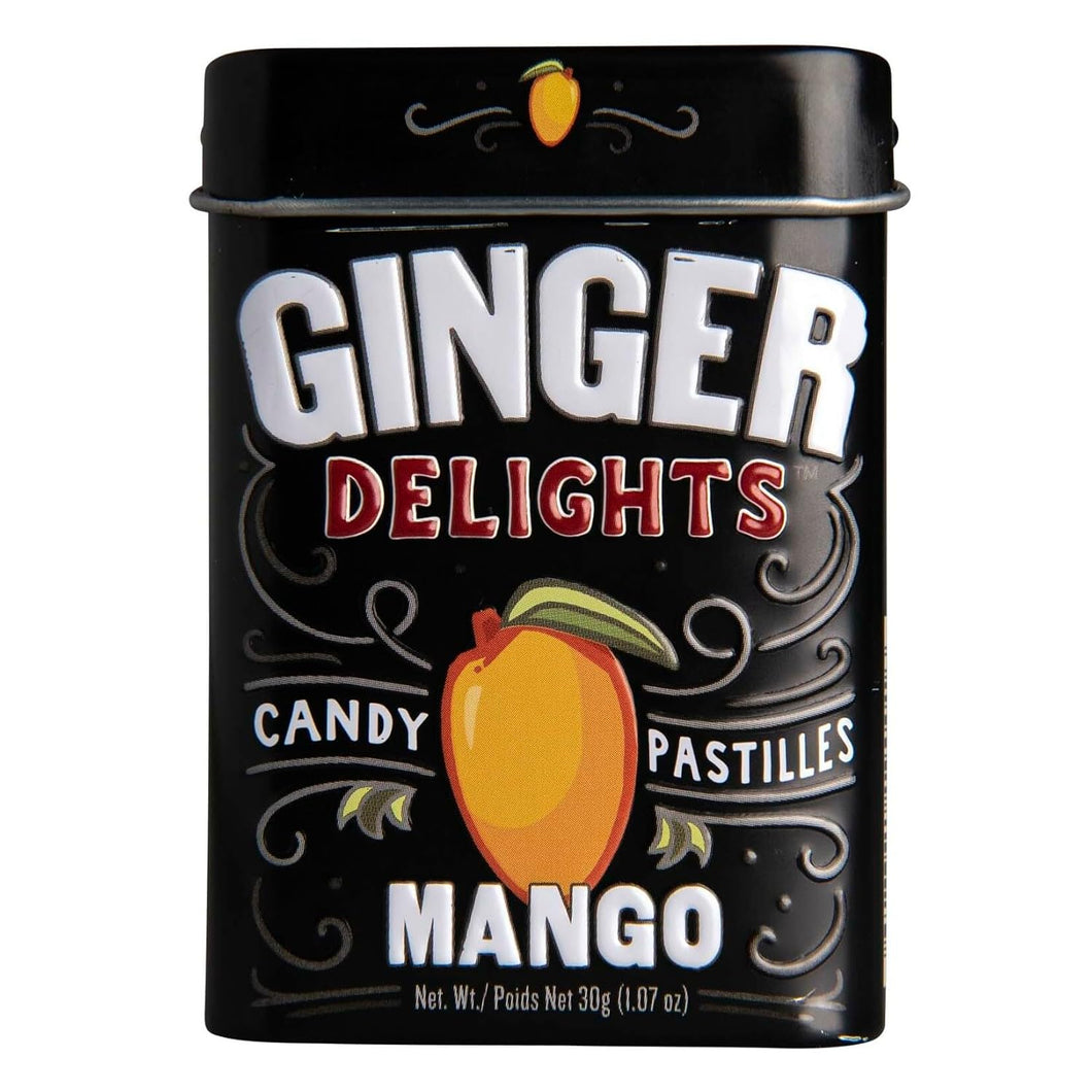 Ginger Delights Candy, Mango, 1.07oz (Pack of 12)
