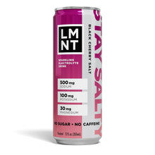 Load image into Gallery viewer, LMNT Sparkling Electrolyte Drink, Black Cherry Salt, 12oz (Pack of 12)
