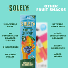 Load image into Gallery viewer, Solely Organic Fruit Jerky, Mango &amp; Blueberry, 0.8oz (Pack of 12)
