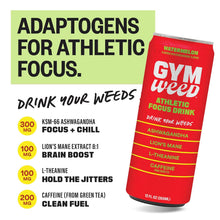 Load image into Gallery viewer, GYM WEED Athletic Focus Drink, Watermelon, 12oz (Pack of 12)
