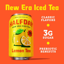 Load image into Gallery viewer, HALFDAY Prebiotic Iced Tea, Lemon, 12oz (Pack of 12)
