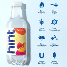 Load image into Gallery viewer, Hint Fruit-Infused Water, Peach Raspberry, 16oz (Pack of 12)
