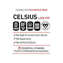 Load image into Gallery viewer, CELSIUS Sparkling Energy Drink, Fuji Pear Apple, 12oz (Pack of 12)
