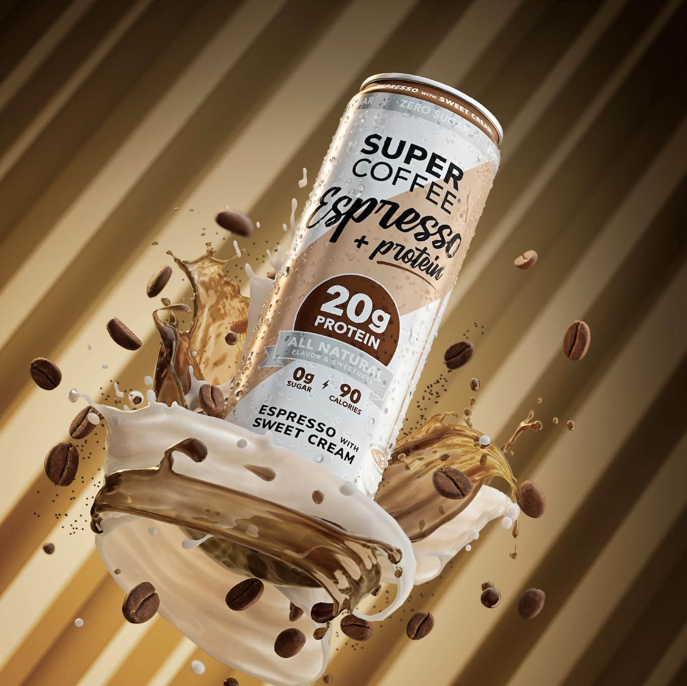 Super Coffee Espresso, Espresso with Sweet Cream, 11oz (Pack of 12