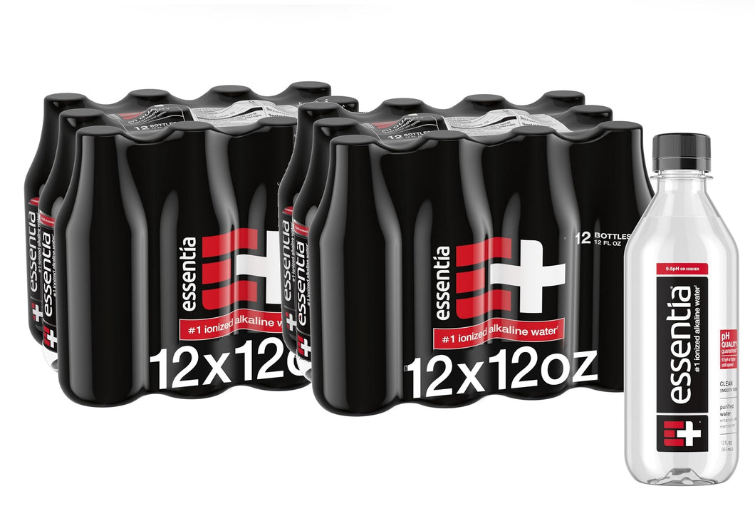 Essentia Ionized Alkaline 9.5 pH Bottled Water, 12 Ounce, (Pack of 24)