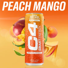 Load image into Gallery viewer, Cellucor C4 Smart Energy Drink, Peach Mango, 12oz (Pack of 12)
