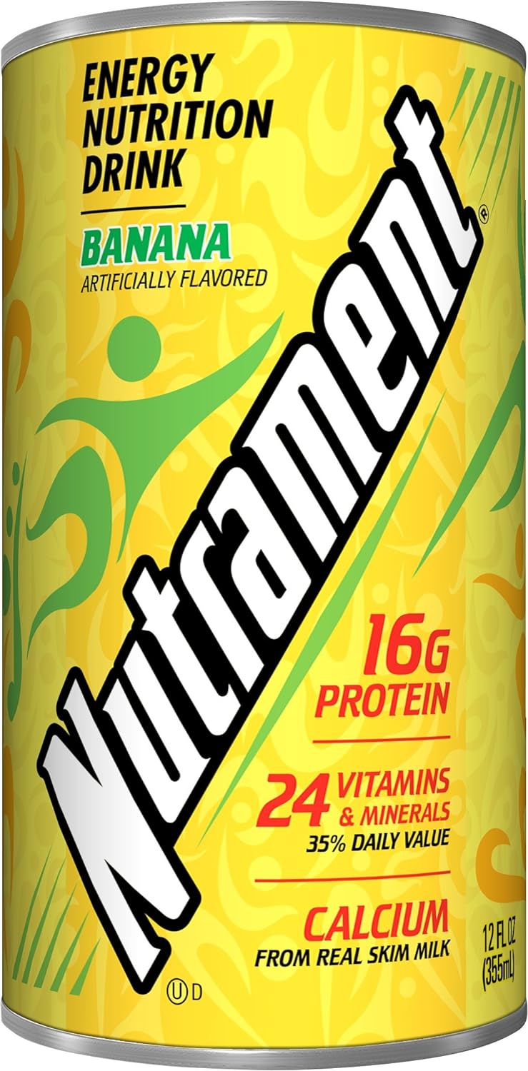 Nutrament Energy Nutrition Drink, Banana, 12oz (Pack of 12)