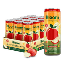 Load image into Gallery viewer, Bloom Sparkling Energy Drink, Crisp Apple, 12oz (Pack of 12)
