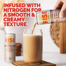 Load image into Gallery viewer, RISE Brewing Co. Nitro Cold Brew Coffee, Oat Milk Latte, 7 fl. oz. Cans (Pack of 12)
