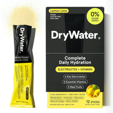 Load image into Gallery viewer, DryWater Electrolyte Powder Packets, Lemon Lime, 0.39oz (Pack of 12)
