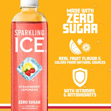 Load image into Gallery viewer, Sparkling Ice Flavored Sparkling Water, Strawberry Lemonade, 17 oz (Pack of 12)

