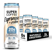 Load image into Gallery viewer, Super Coffee Espresso, Vanilla Sweet Cream, 11oz (Pack of 12)
