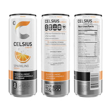 Load image into Gallery viewer, CELSIUS Sparkling Energy Drink, Orange, 12oz (Pack of 12)
