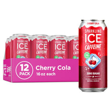 Load image into Gallery viewer, Sparkling ICE Sparkling Water with Caffeine, Cherry Cola, 16oz Cans (Pack Of 12)
