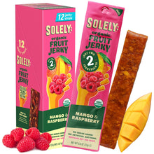 Load image into Gallery viewer, Solely Organic Fruit Jerky, Mango &amp; Raspberry, 0.8oz (Pack of 12)
