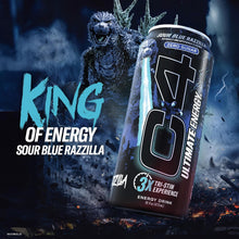 Load image into Gallery viewer, C4 Ultimate Sugar-Free Energy Drink, Sour Blue Razzilla, 16oz (Pack of 12)
