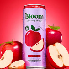 Load image into Gallery viewer, Bloom Sparkling Energy Drink, Crisp Apple, 12oz (Pack of 12)
