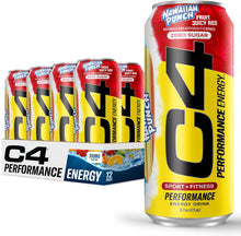 Load image into Gallery viewer, C4 Zero Sugar Energy Drink, Hawaiian Punch, 16oz (Pack of 12)
