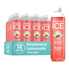 Load image into Gallery viewer, Sparkling Ice Flavored Sparkling Water, Strawberry Lemonade, 17 oz (Pack of 12)

