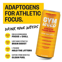 Load image into Gallery viewer, GYM WEED Athletic Focus Drink, Orange Guava, 12oz (Pack of 12)
