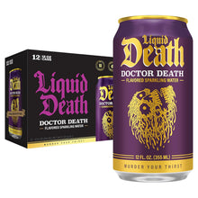 Load image into Gallery viewer, Liquid Death Sparkling Water, Doctor Death, 12oz (Pack of 12)
