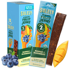 Load image into Gallery viewer, Solely Organic Fruit Jerky, Mango &amp; Blueberry, 0.8oz (Pack of 12)
