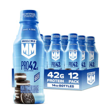 Load image into Gallery viewer, Muscle Milk PRO 42g Protein Shake, Cookies 'N Creme, 14 Fl Oz (Pack of 12)
