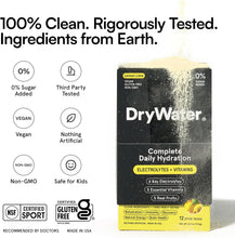 Load image into Gallery viewer, DryWater Electrolyte Powder Packets, Lemon Lime, 0.39oz (Pack of 12)
