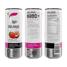 Load image into Gallery viewer, CELSIUS Sparkling Energy Drink, Strawberry Passionfruit, 12oz (Pack of 12)
