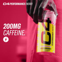 Load image into Gallery viewer, Cellucor C4 Performance Zero Sugar Energy Drink, Strawberry Blast, 16oz (Pack of 12)
