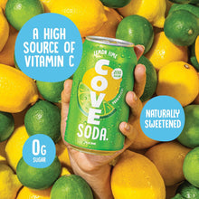 Load image into Gallery viewer, Cove Soda Probiotic Soft Drink, Lemon Lime, 12oz (Pack of 12)
