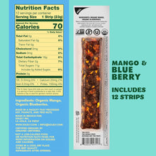 Load image into Gallery viewer, Solely Organic Fruit Jerky, Mango &amp; Blueberry, 0.8oz (Pack of 12)
