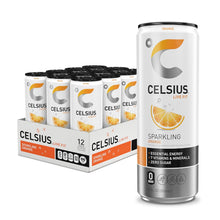 Load image into Gallery viewer, CELSIUS Sparkling Energy Drink, Orange, 12oz (Pack of 12)
