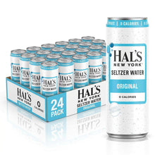 Load image into Gallery viewer, Hal's New York Seltzer Water, Original, 12oz Slim Cans (Pack of 24)
