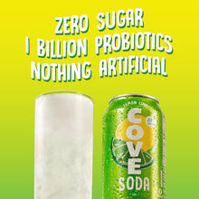 Load image into Gallery viewer, Cove Soda Probiotic Soft Drink, Lemon Lime, 12oz (Pack of 12)
