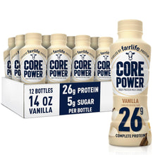 Load image into Gallery viewer, Core Power 26g Protein Shake, Vanilla, 14oz (Pack of 12)
