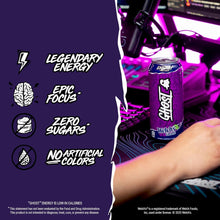 Load image into Gallery viewer, Ghost Energy Drink, Welch&#39;s Grape, 16oz (Pack of 12)
