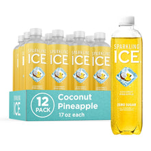 Load image into Gallery viewer, Sparkling Ice Flavored Sparkling Water, Coconut Pineapple, 17 oz (Pack of 12)
