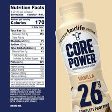 Load image into Gallery viewer, Core Power 26g Protein Shake, Vanilla, 14oz (Pack of 12)
