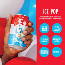 Load image into Gallery viewer, Cove Soda Probiotic Soft Drink, Ice Pop, 12oz (Pack of 12)
