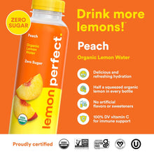 Load image into Gallery viewer, Lemon Perfect Lemon Water, Peach, 15.2oz (Pack of 12)
