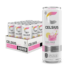 Load image into Gallery viewer, CELSIUS Fizz-Free Energy Drink, Pink Lemonade, 12oz (Pack of 12)
