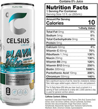 Load image into Gallery viewer, CELSIUS Sparkling Fitness Energy Drink, Playa Vibe, 12oz (Pack of 12)
