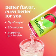 Load image into Gallery viewer, Bloom Pop Prebiotic Soda, Watermelon Lime, 12oz (Pack of 12)
