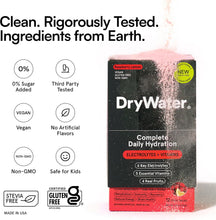 Load image into Gallery viewer, DryWater Electrolyte Powder Packets, Raspberry Lemon, 0.39oz (Pack of 12)

